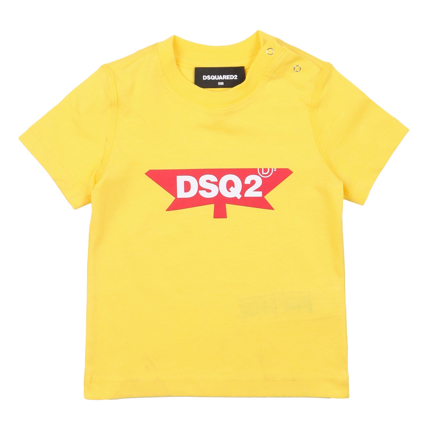 Dsquared2 Yellow Baby Maple Leaf Logo T-Shirt – Baby & Children