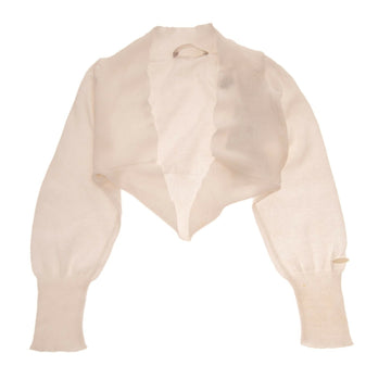 I PINCO PALLINO Bolero White Thin Knit Open Front