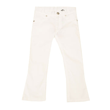 Monnalisa Stretch White Cotton Pants